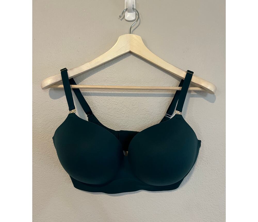 Victorias Secret Love Cloud Wireless Push Up Bra Size 38 DD Teal Haze